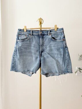 & Other Stories Denim Cutoff Shorts | Light Wash High Rise | US 10